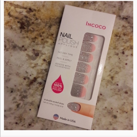 2/$20 incoco nails drop a hint pink glitter dipped - Picture 2 of 3